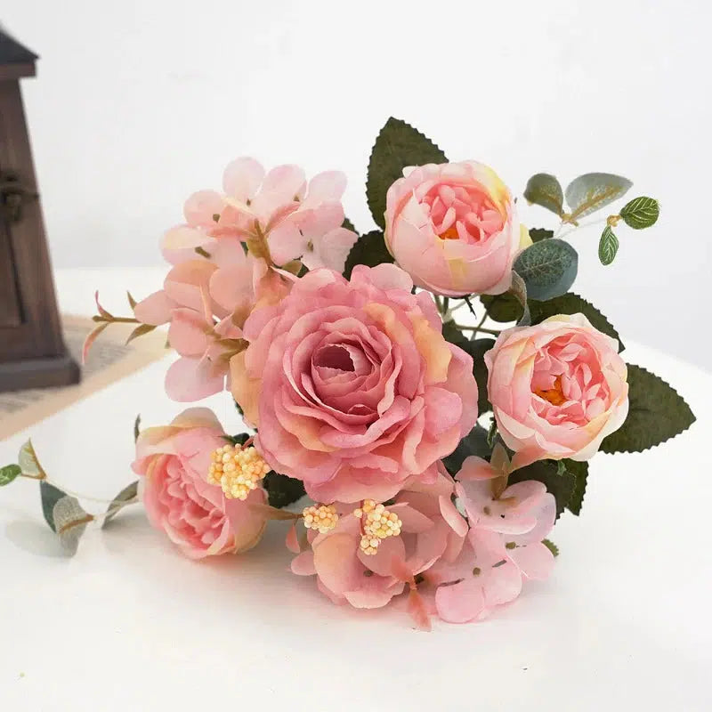 30cm Peony Silk Artificial Rose Flowers Flower small Bouquet  