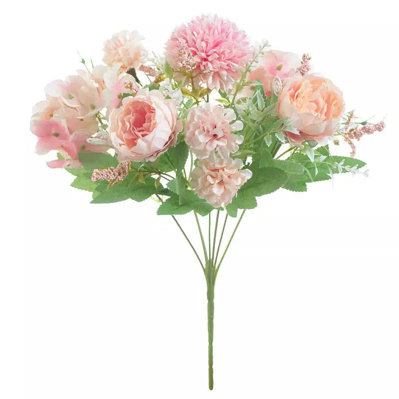 32 cm rose rose silk peony artificial flower bouquet  