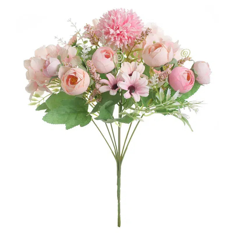 32 cm rose rose silk peony artificial flower bouquet  