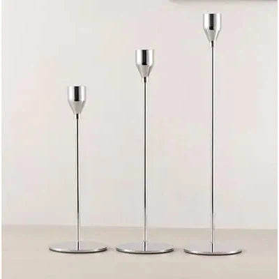 3Pcs/Set Chinese Style Metal Candle Holders Candlestick  