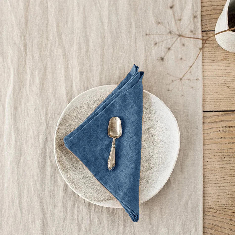 4PCS Pure Linen Napkins Cloths Soft Comfortable Fabric  