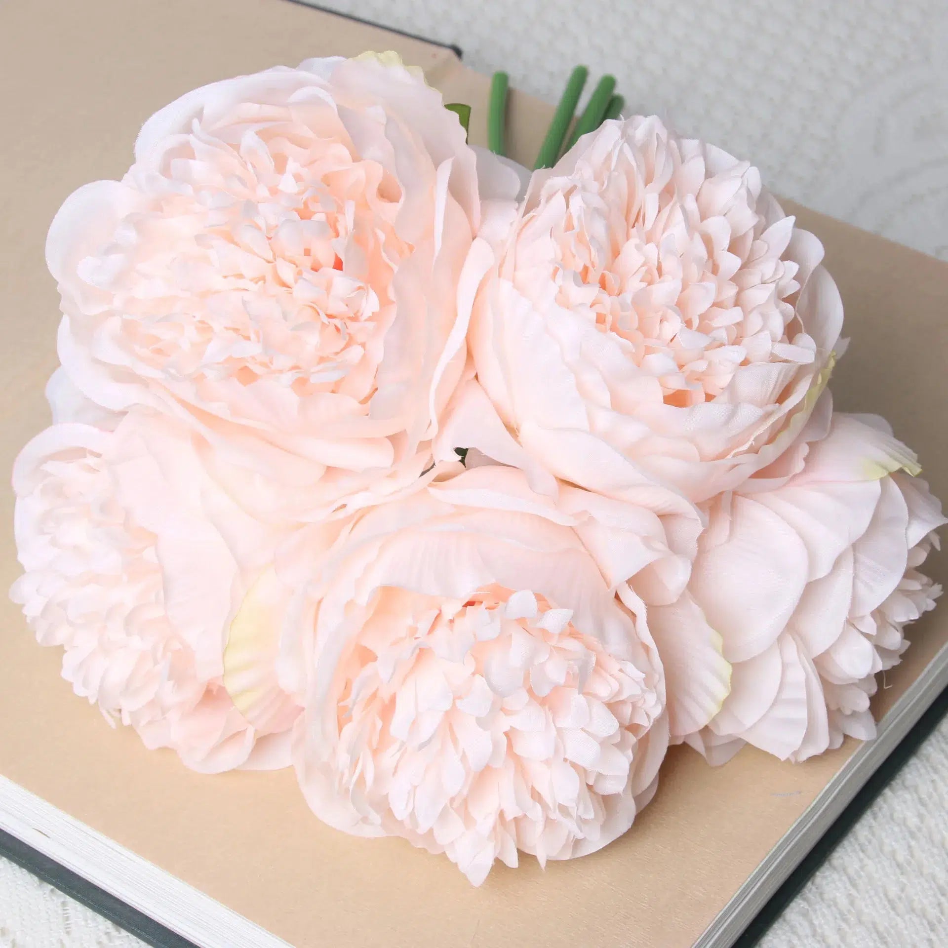 5 Big Heads 11cm Diameter Rose Pink Peony  