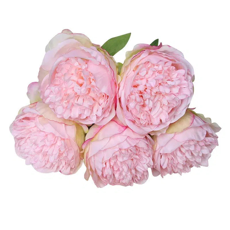 5 Big Heads 11cm Diameter Rose Pink Peony  