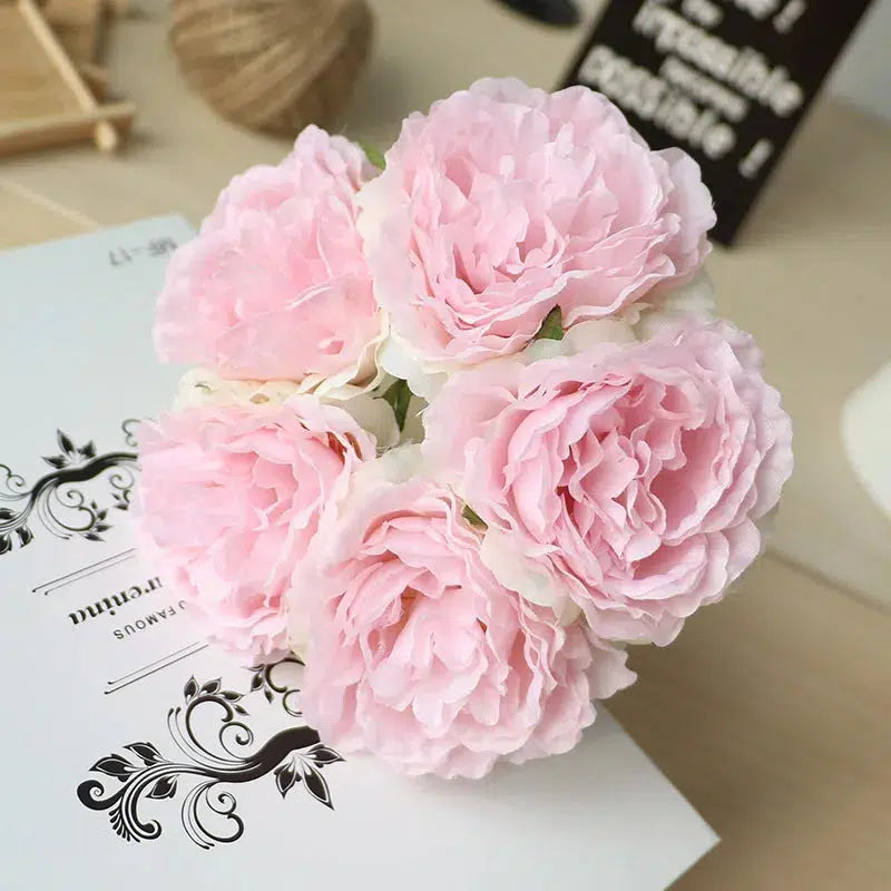 Bouquet Peony Artificial flowers Home Decor Silk Flower Peonies  