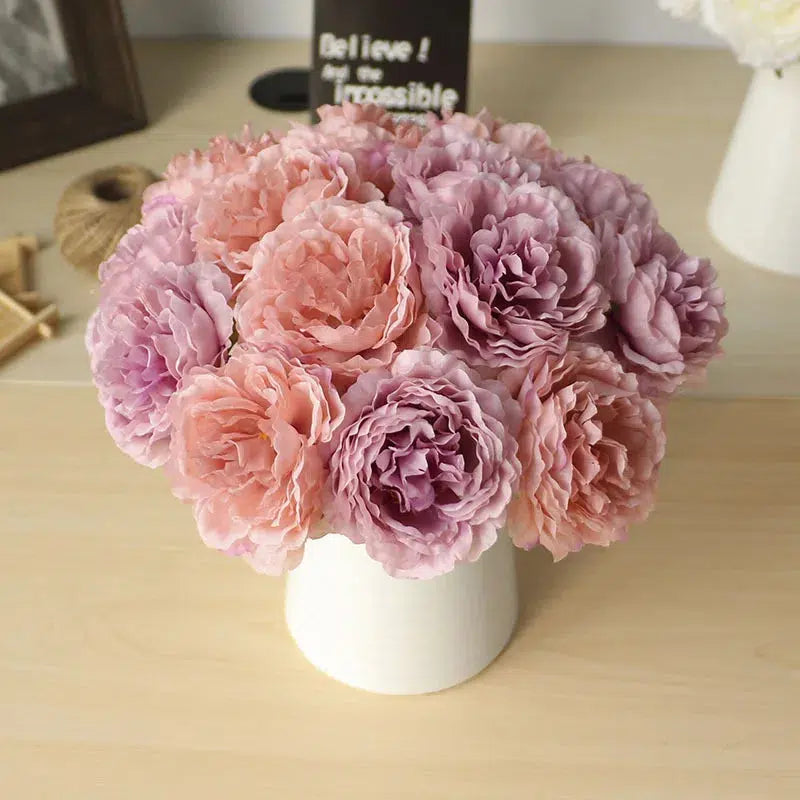 Bouquet Peony Artificial flowers Home Decor Silk Flower Peonies  