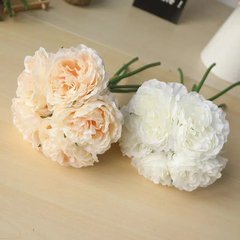 Bouquet Peony Artificial flowers Home Decor Silk Flower Peonies  