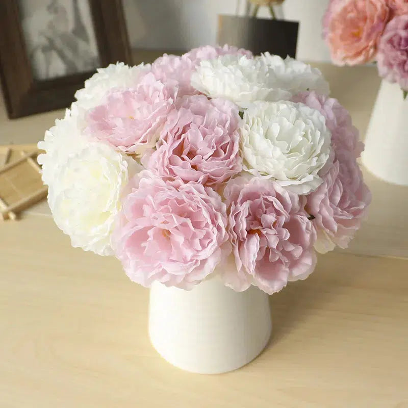 Bouquet Peony Artificial flowers Home Decor Silk Flower Peonies  