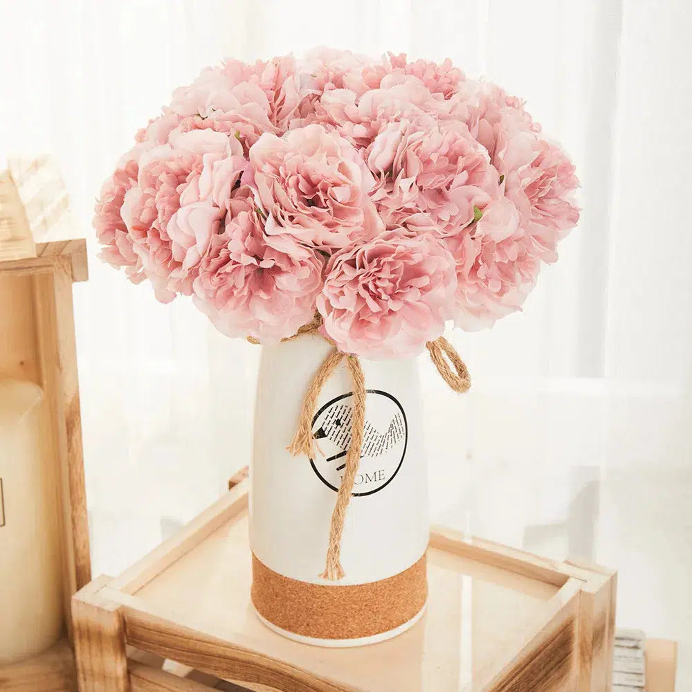 5 pcs Silk Artificial Peony Bouquet  