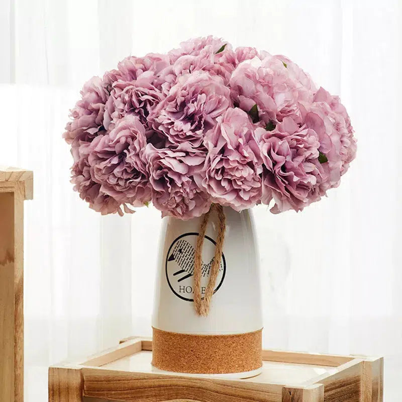 5 pcs Silk Artificial Peony Bouquet  