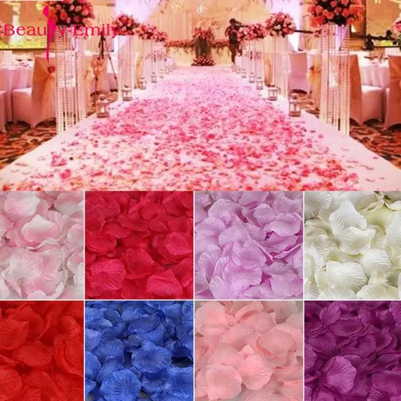 5000 piece/lot 5*5cm Romantic silk Rose petals  