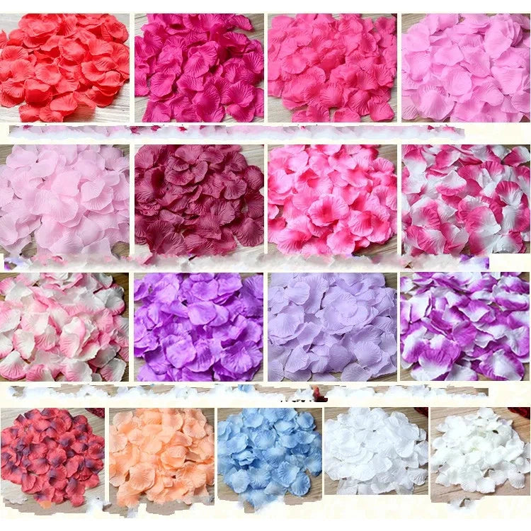 5000 piece/lot 5*5cm Romantic silk Rose petals  