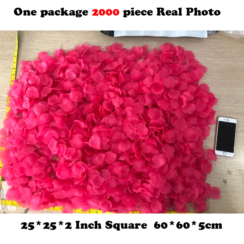 5000 piece/lot 5*5cm Romantic silk Rose petals  