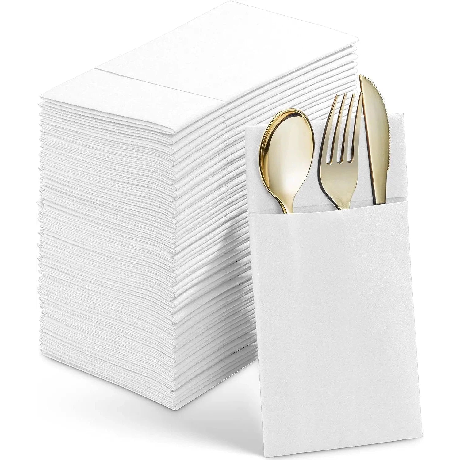 50PCS Disposable Linen-Feel Dinner Napkins  