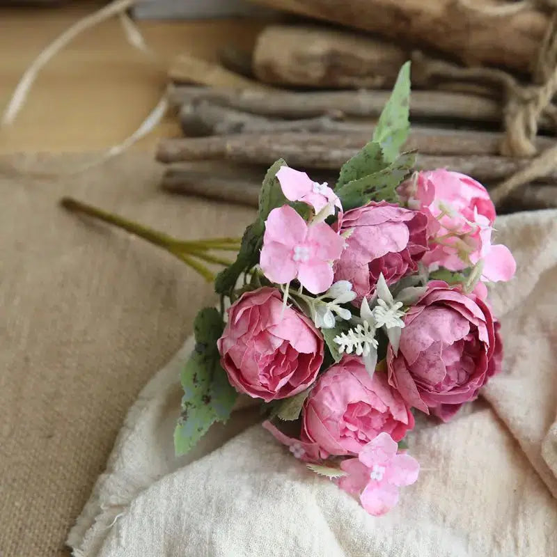 Bouquet Peonies Artificial Flowers Silk Peonies Bouquet  