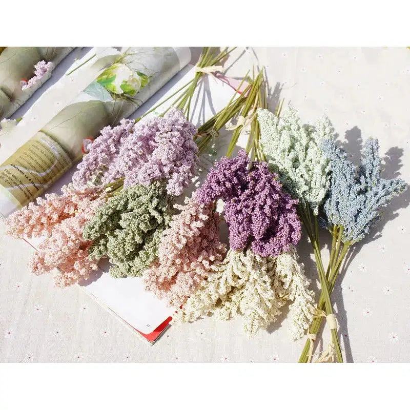 6 Pieces /Bundle PE Lavender Artificial Flower  