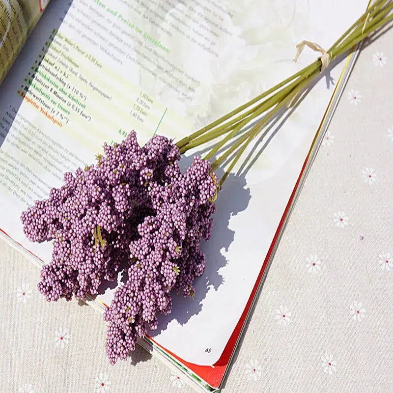 6 Pieces /Bundle PE Lavender Artificial Flower  