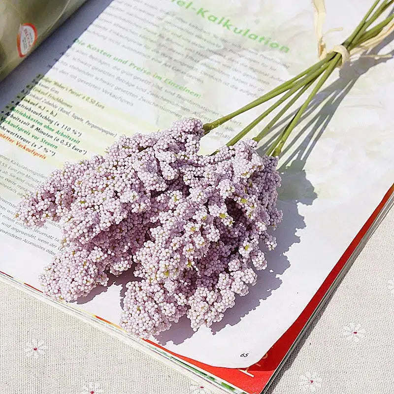 6 Pieces /Bundle PE Lavender Artificial Flower  