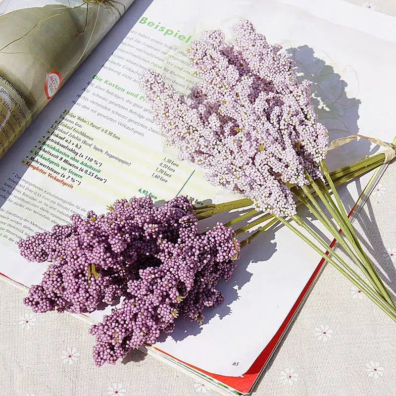 6 Pieces /Bundle PE Lavender Artificial Flower  