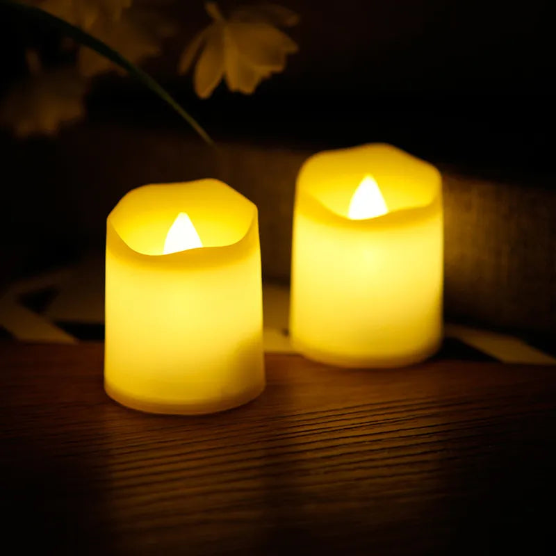 6pcs Flameless Flashing LED Candle Button Battery  