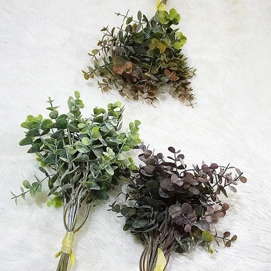 6pcs bunch artificial flowers eucalyptus  