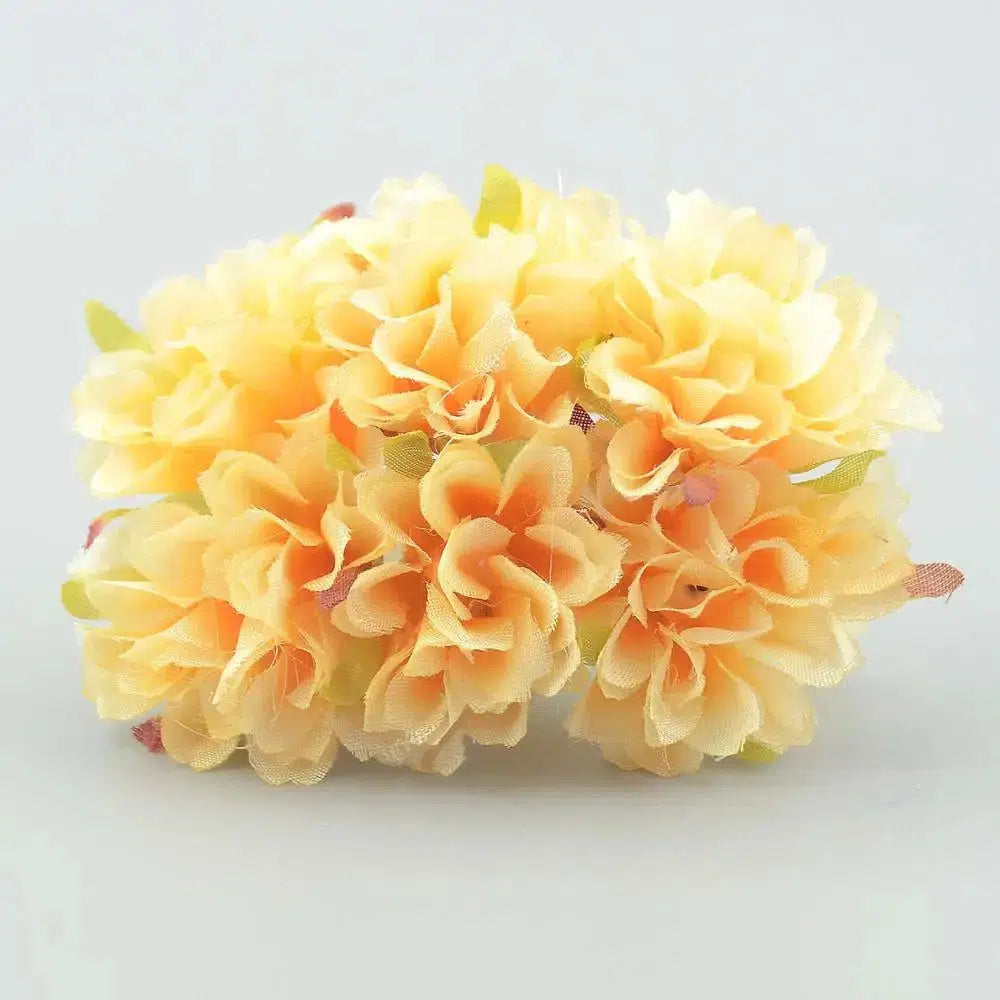 6pcs/lot 3.5cm Silk Mini Rose Artificial Flowers Heads Bouquet  