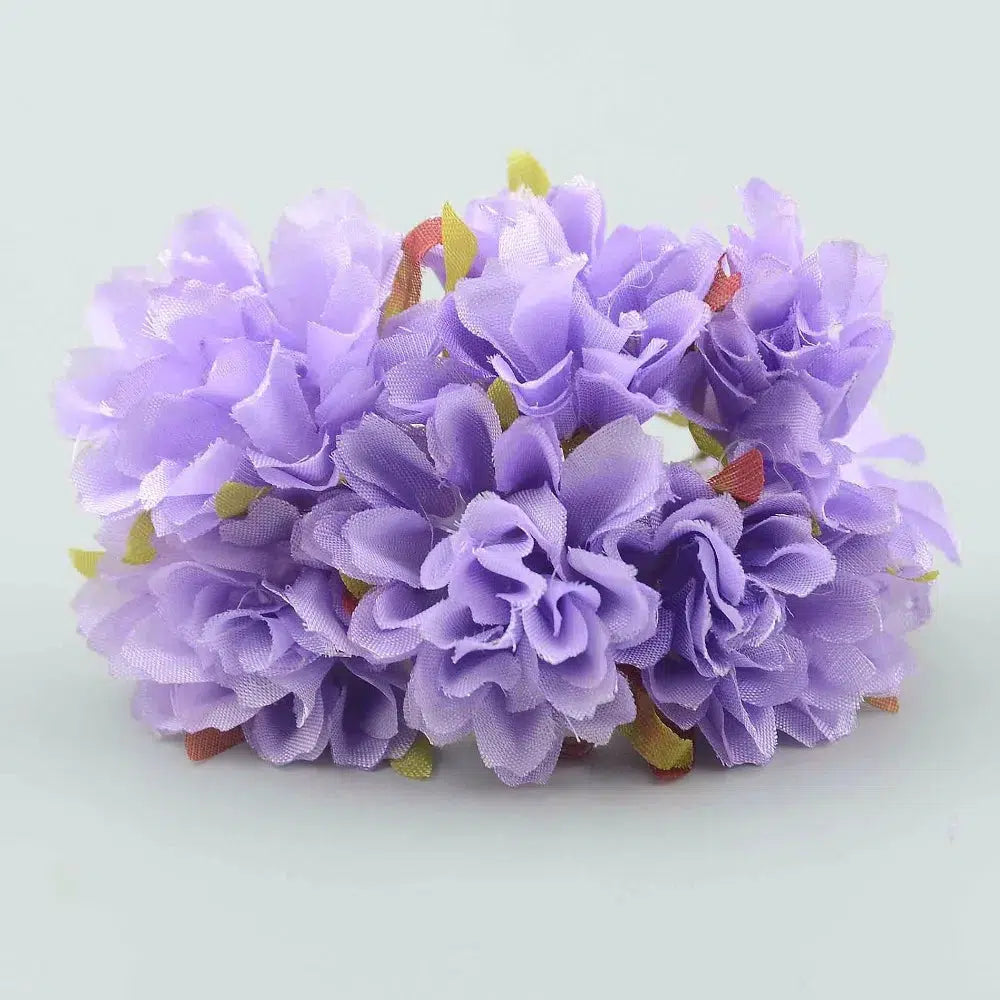 6pcs/lot 3.5cm Silk Mini Rose Artificial Flowers Heads Bouquet  