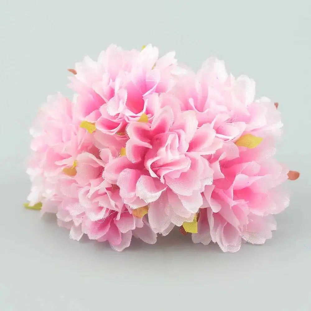 6pcs/lot 3.5cm Silk Mini Rose Artificial Flowers Heads Bouquet  