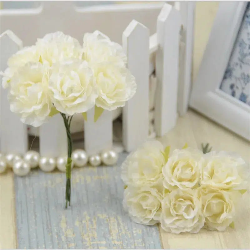 6pcs/lot Mini Silk Artificial Rose Flowers Bouquet  