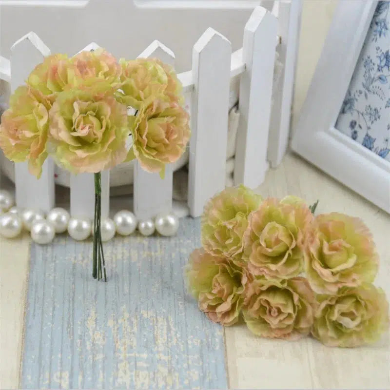 6pcs/lot Mini Silk Artificial Rose Flowers Bouquet  