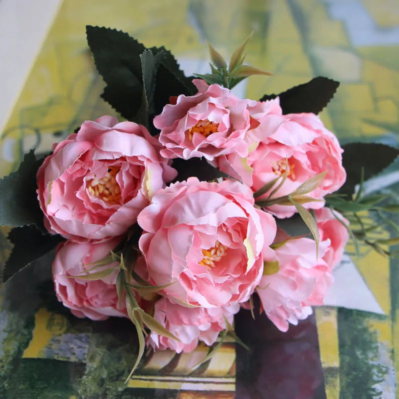 8 Heads Silk Artificial Peonies flowers Peony  