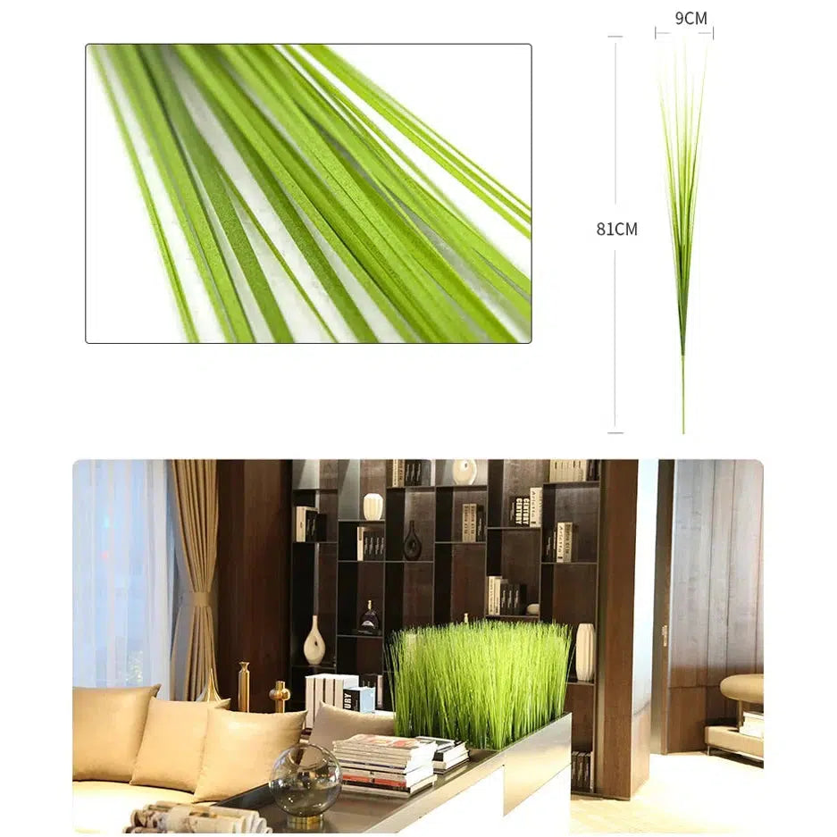 81cm 10pcs Artificial Reed Grass Plants Bouquet Plastic Onion Grass  