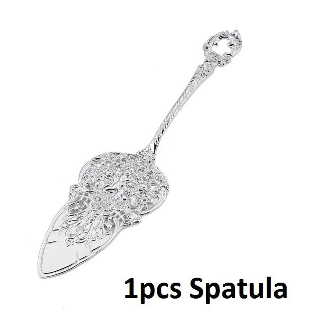 9.25'' Silver Wedding Cake Serve Set Small Cake Shovel Knife  