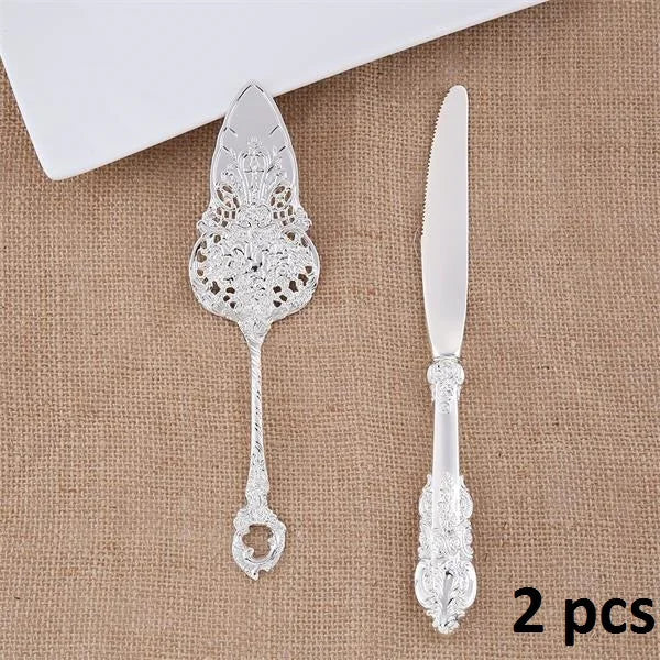 9.25'' Silver Wedding Cake Serve Set Small Cake Shovel Knife  