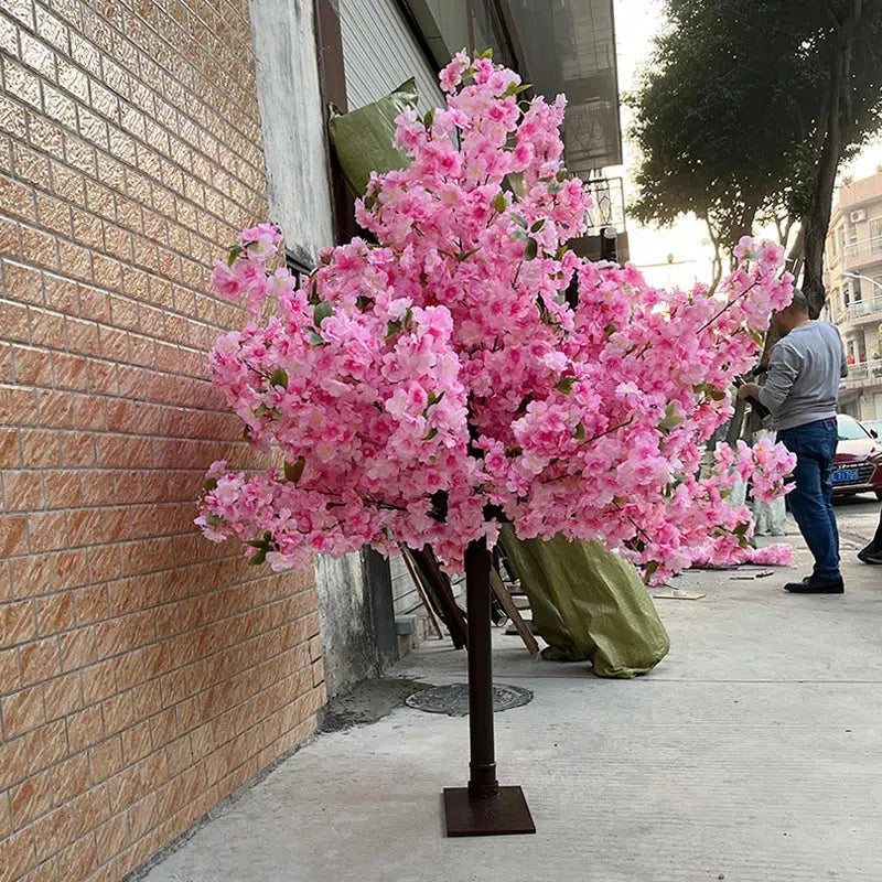 Artificial Cherry Tree Plant Wedding Decoration Peach Tree  