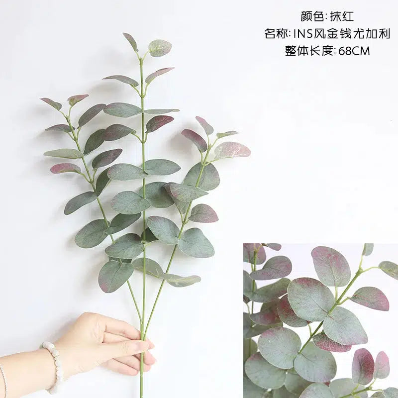 Artificial Eucalyptus Leaves Branches European Bouquet  