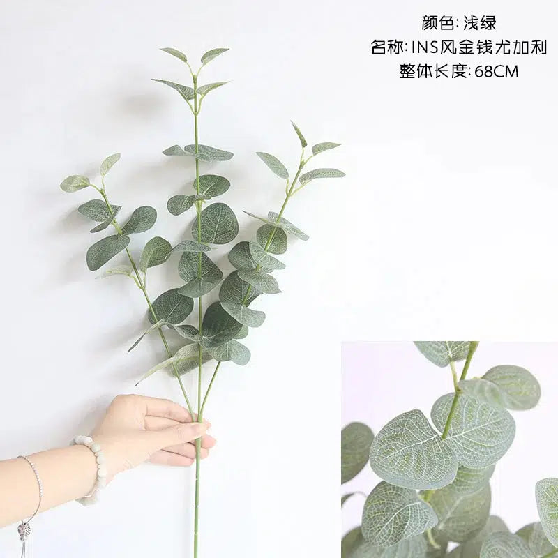 Artificial Eucalyptus Leaves Branches European Bouquet  