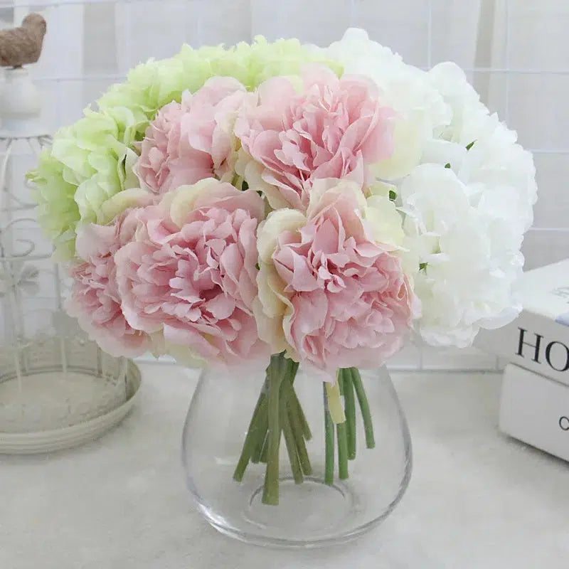 Artificial Flower Silk Peony Wedding Bouquet Decor  