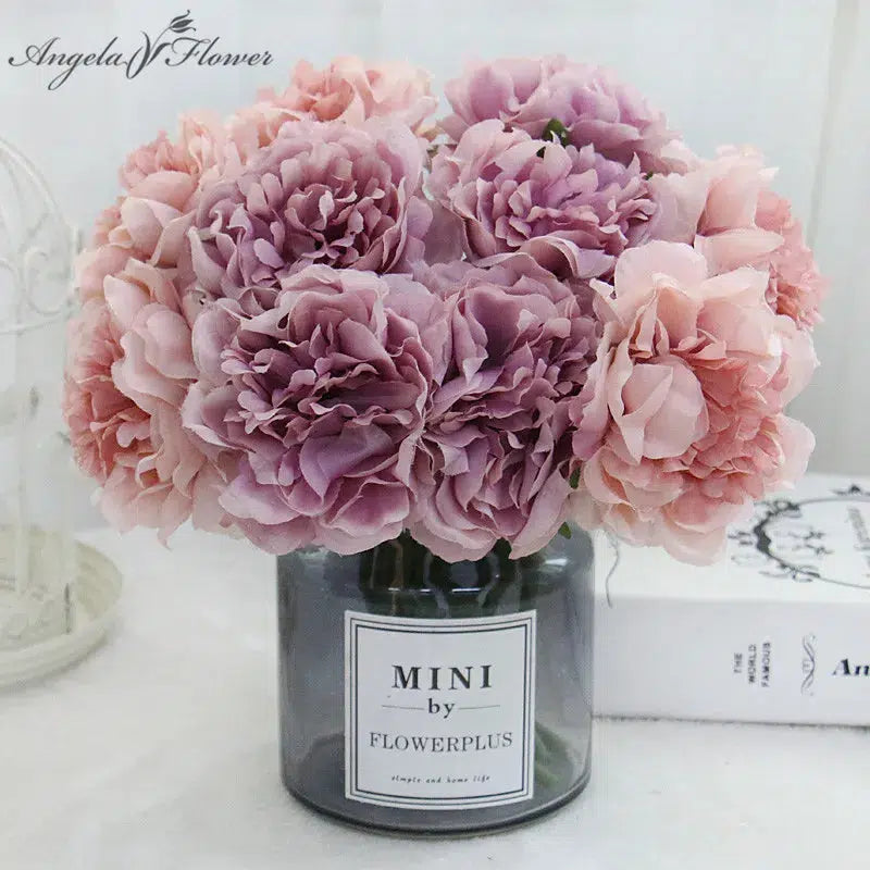 Artificial Flower Silk Peony Wedding Bouquet Decor  