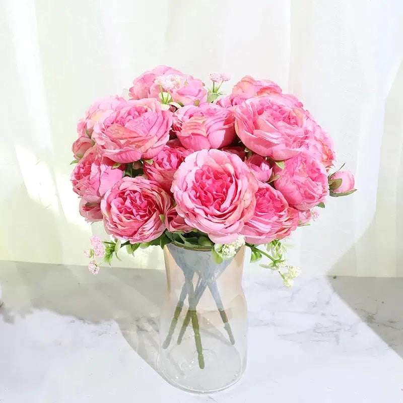 Best Selling Beautiful Rose Peony Artificial Silk Flowers  