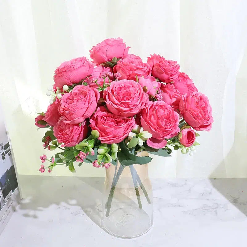 Best Selling Beautiful Rose Peony Artificial Silk Flowers  