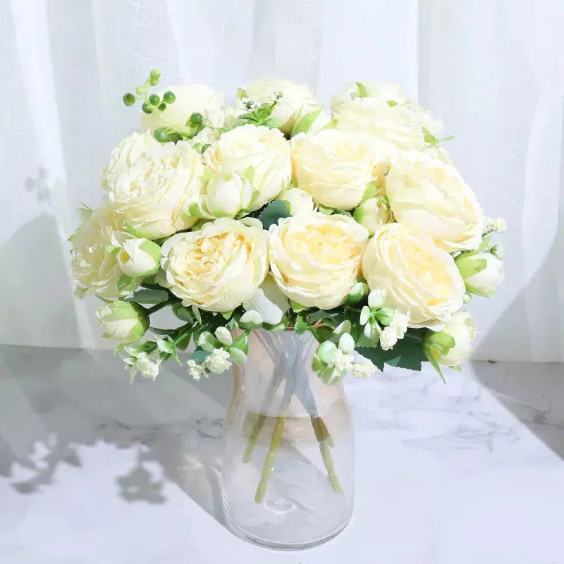 Best Selling Beautiful Rose Peony Artificial Silk Flowers  