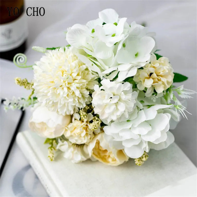 Big Roses Hydrangea Artificial Flowers  