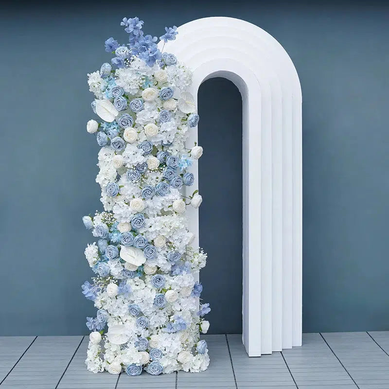 Blue White Rose Wedding Backdrop Arch  