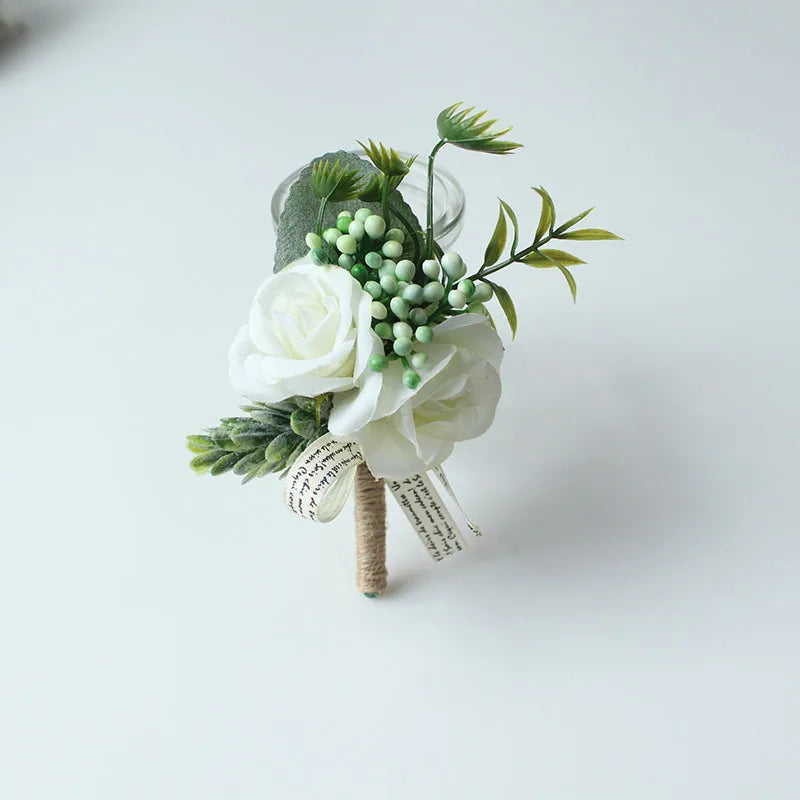 Boutonnieres Buttonhole Rose Brooch & Wedding Corsages  