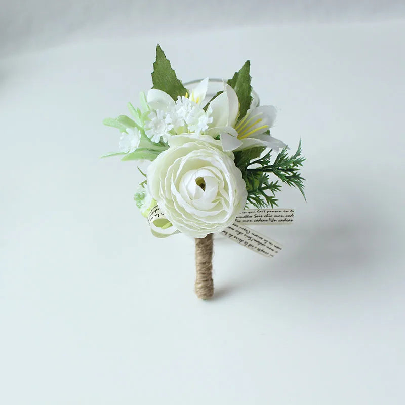 Boutonnieres Buttonhole Rose Brooch & Wedding Corsages  