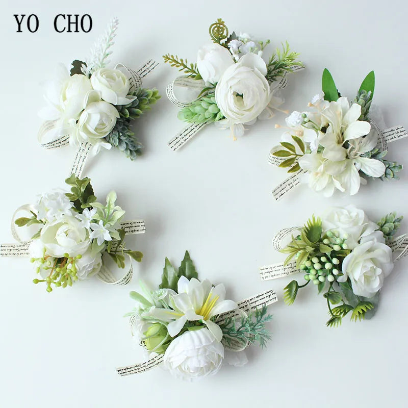 Boutonnieres Buttonhole Rose Brooch & Wedding Corsages  