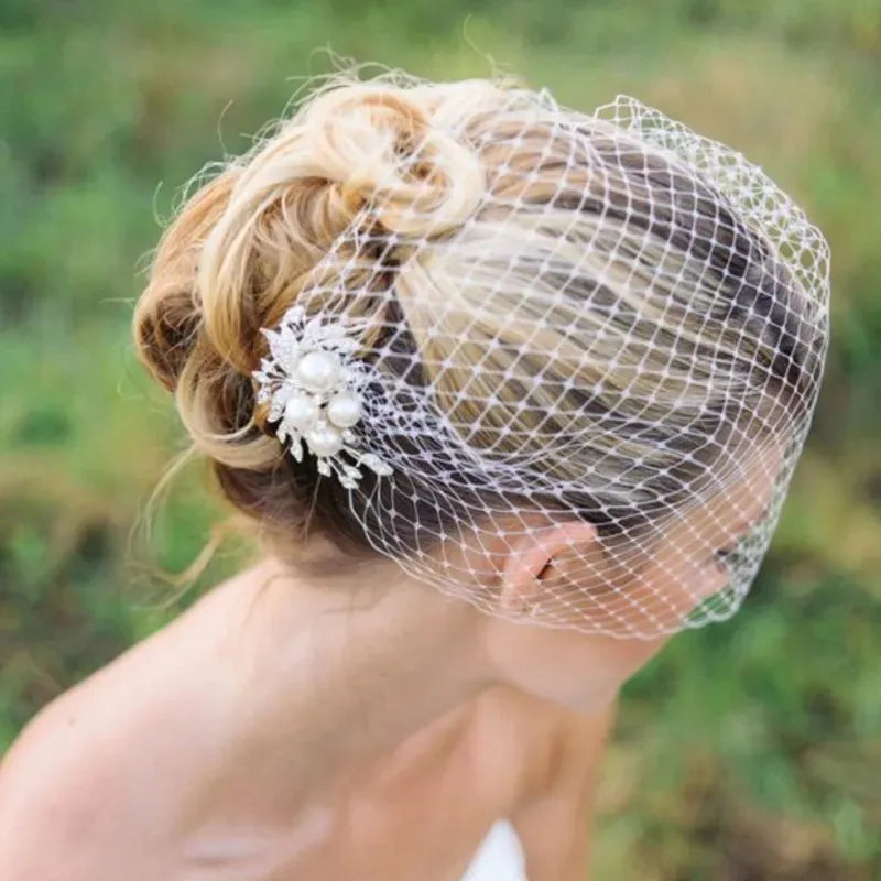 Birdcage veil, wedding store veil, wedding hair accessories,