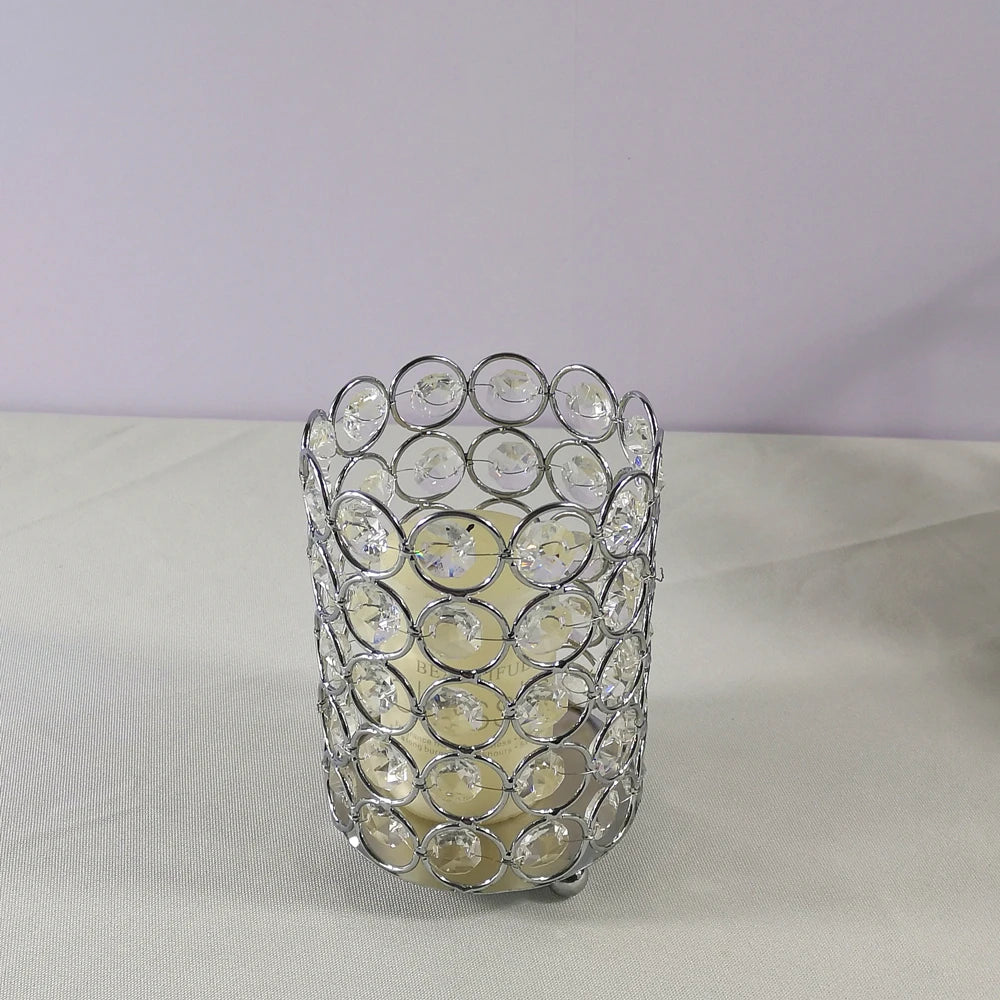 Crystal Candle Holder Silver /Gold Candlestick Candle  