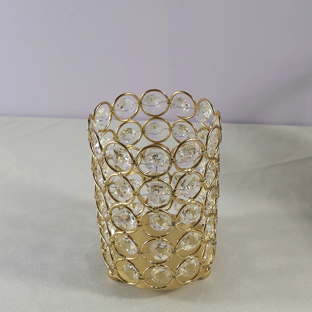 Crystal Candle Holder Silver /Gold Candlestick Candle  