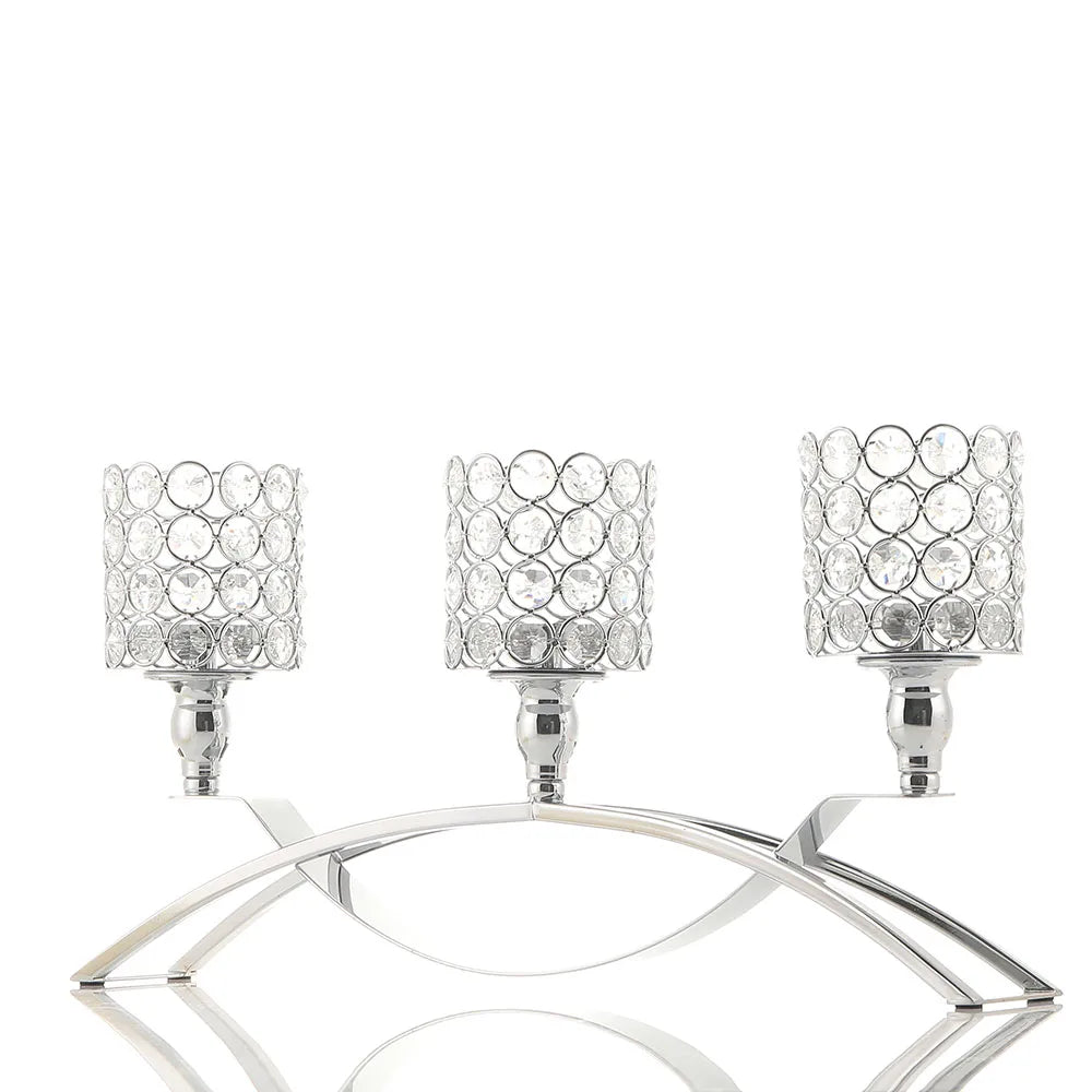 Crystal Tealight Candle Holders, Metal Candlesticks  